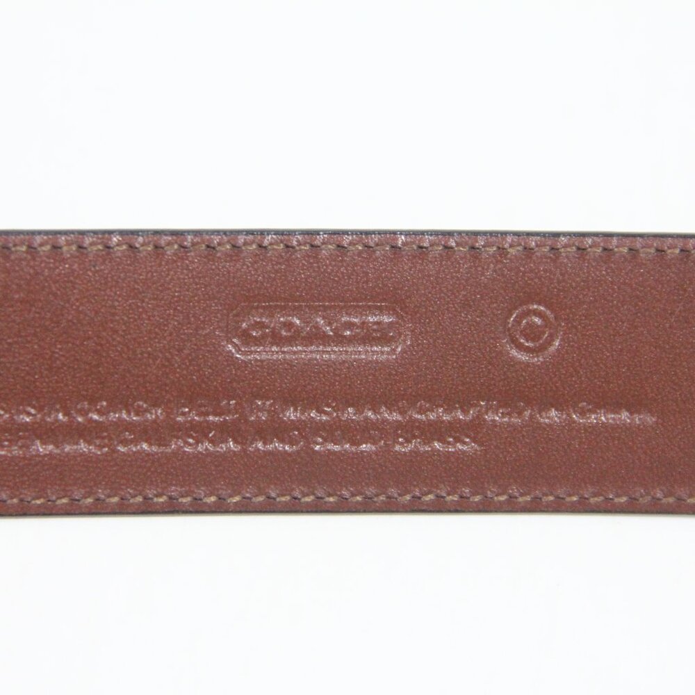 Coach Vintage Belt Men sz 38 Brown Leather Brass Buckle Classic style - Picture 5 of 10